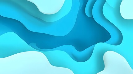 Wall Mural - Dynamic blue abstract waves create a fluid and tranquil design.