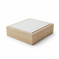 Wall Mural - Simple box presentation on white background
