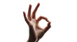 © Nasim - Hand gesture okay sign isolated on a transparent background