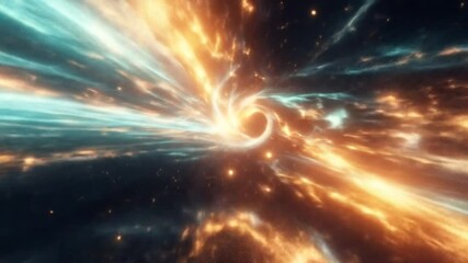 Abstract celestial burst of energy and light