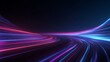 © Pixels Stock - Abstract streaks of vibrant blue and pink light trails curving through darkness creating a sense of speed and technology