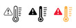 © MdNurul - Thermometer with a threat level icon vector. fever or heat danger, alert symbol. vector illustration.