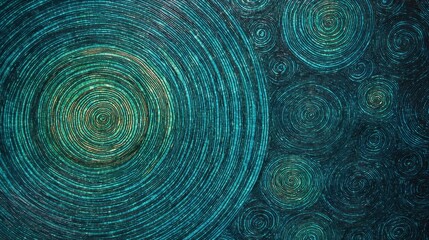 Canvas Print - Abstract Circular Patterns with Textured Background in Vibrant Colors