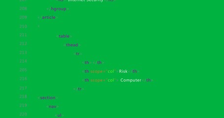 Wall Mural - Animation of computer data processing over transparent background