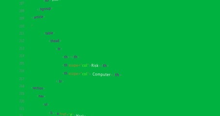 Wall Mural - Animation of computer data processing over transparent background