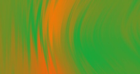 Wall Mural - Animation of glowing orange light wave moving on transparent background