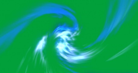 Wall Mural - Animation of glowing blue light wave moving on transparent background