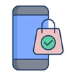 © Icongeek26 - mobile shop linear color icon design