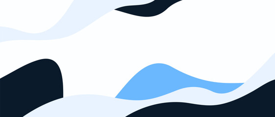 Blue–White Fluid Wave Header Background.” Clean, high-contrast flowing wave shapes in navy and light blue, ideal for modern UI and marketing.