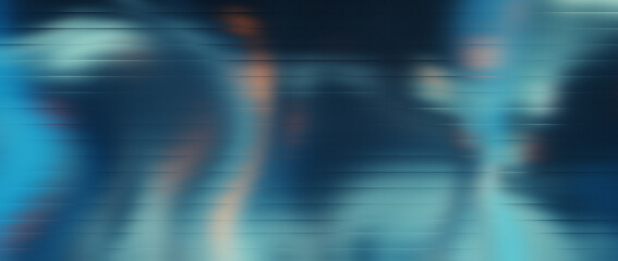 Wall Mural - Blue Black Orange Blur – Abstract Wave Motion Gradient Texture Art. motion blur background