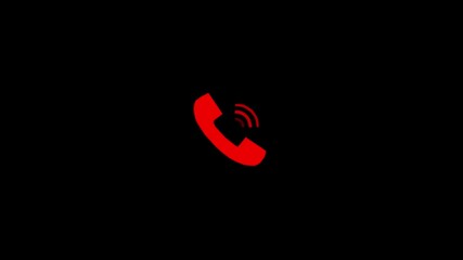 Telephone Calling Icon Animation. Incoming Call, Phone Calling. Phone Ring Icon Animation.