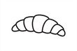 © MD.sahadat - Modern croissant symbol vector representing dessert and gourmet cuisine.