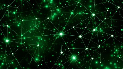 The futuristic digital technology background showcases an abstract green binary code matrix texture, signifying the concepts of cyberspace, internet networks, data streams, and coding for advanced