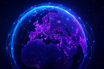 Wall Mural - space light earth energy globe star