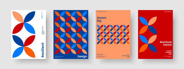 Wall Mural - Geometric Background Layout. Modern Business Presentation Design. Creative Report Template. Poster. Brochure. Book Cover. Flyer. Banner. Catalog. Advertising. Magazine. Brand Identity. Journal
