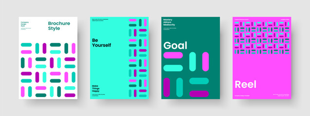 Wall Mural - Isolated Book Cover Layout. Geometric Business Presentation Design. Modern Poster Template. Background. Banner. Report. Flyer. Brochure. Catalog. Pamphlet. Magazine. Portfolio. Handbill. Leaflet