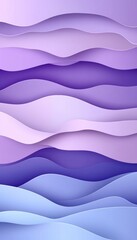 Canvas Print - Elegant Lilac Waves Pattern with Gradient Colors - Abstract Background for Minimalist Design Use