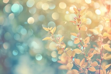 Wall Mural - Nature pattern bokeh effect background backgrounds sunlight outdoors.