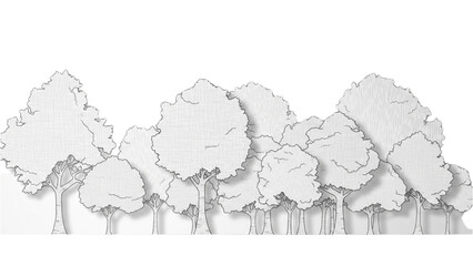 Wall Mural - Top View Green Trees Vector Set – Botanical Elements for Outdoor Plan, Map, and Architecture Drawing