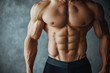 © Tetiana - Picture of bodybuilder man in gym, muscular training created with generative AI