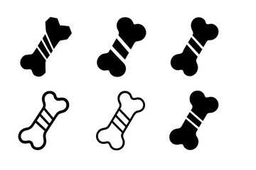 Wall Mural - Healing Bone Logos. How bones heal after an injury. Set Logo of How bones heal after an injury: bone with bandage. harmonious logo variations of the same