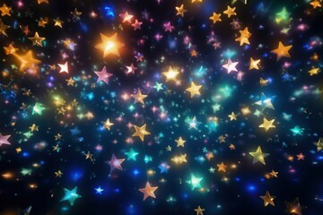 Wall Mural - Neon light pattern bokeh effect background backgrounds abstract glitter.