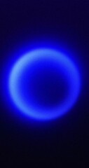 Wall Mural - abstract noisy gradient round shape, grainy glowing blue ring, looping animated background