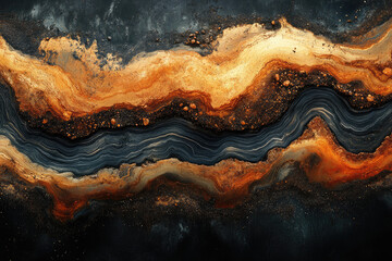 Canvas Print - Delicate Balance of Soil and Ink in Rice Wine River Artwork