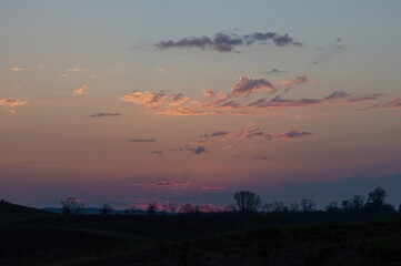 Wall Mural - evening scene featuring a beautiful sky as the background