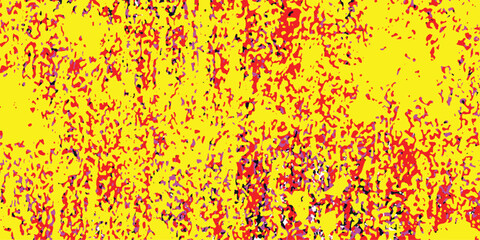 Wall Mural - Vibrant abstract background with a dense scattering of small red, purple, and black speckles on a bright yellow base