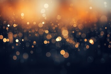 Wall Mural - Black and orange bokeh effect background light backgrounds abstract.