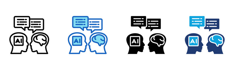 Puzzle Integration icon Multi Style Vector Illustration
