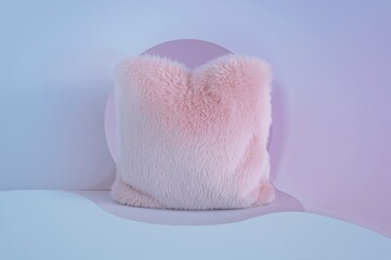 Wall Mural - Cushion with a gentle texture against a vibrant backdrop