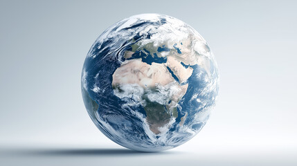 Planet Earth isolated on a light background.
