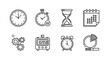 © mahafuza - Collection of hand-drawn time management icons featuring clocks calendar stopwatch and timer vector