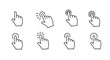 © mahafuza - Collection of hand cursor icons showing click and touch interactions on vector