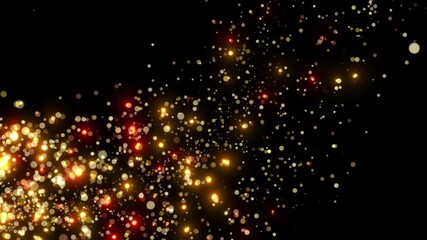 Wall Mural - glowing dust storm light transition particles animation