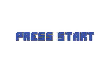 Wall Mural - PRESS START. pixel art. 8 bit game. retro game. for game assets. on white background.