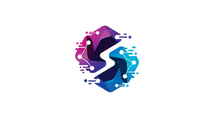 Abstract technology logo design vector design