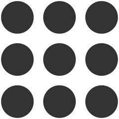 black silhouette round apps icon
