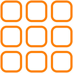 orange outline apps icon