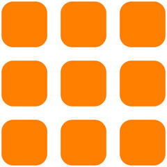 orange silhouette apps icon