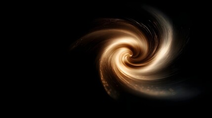 Wall Mural - A luminous golden spiral swirls dynamically against a dark abstract background evoking cosmic energy