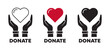 © Роман Ярощук - Hands Holding Heart Icon Set for Charity, Donation, and Volunteer Concept