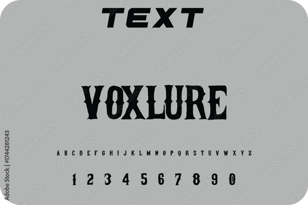 Zentrax Serif Futuristic Outline Font Typeface with Angular Lines and ...