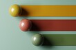 © Davide Illini/Stocksy - Three Glossy Colored Balls with Long Shadows on Pastel Background