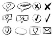 © Anastasiya - Set of different hand drawn vector doodles.