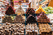 © Travel 'n' Lifestyle - View of an array of Turkish delight sweets arranged in neat rows, each pile a vibrant mosaic of color and texture, tempting the senses, Istanbul, Ä°stanbul, TÃ¼rkiye.