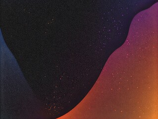 Canvas Print - Dark Grainy Background with Purple Red Color Gradient Texture