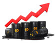 © AhmetTayyip - oil barrel with a graph,petrol varilleri grafik ile ön plana çıkan tasarım
